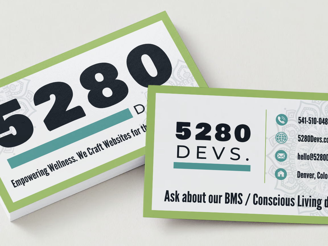 5280Devs Business Cards by Jessica Dooley