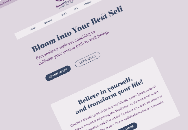 SoulBloom // WordPress Theme by Jessica Dooley